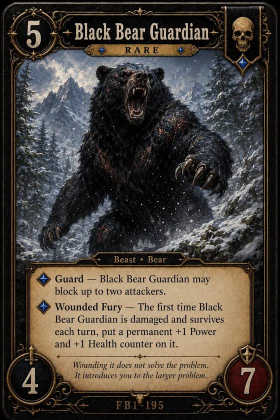Black Bear Guardian card
