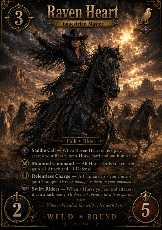 Raven Heart Equestrian Master card